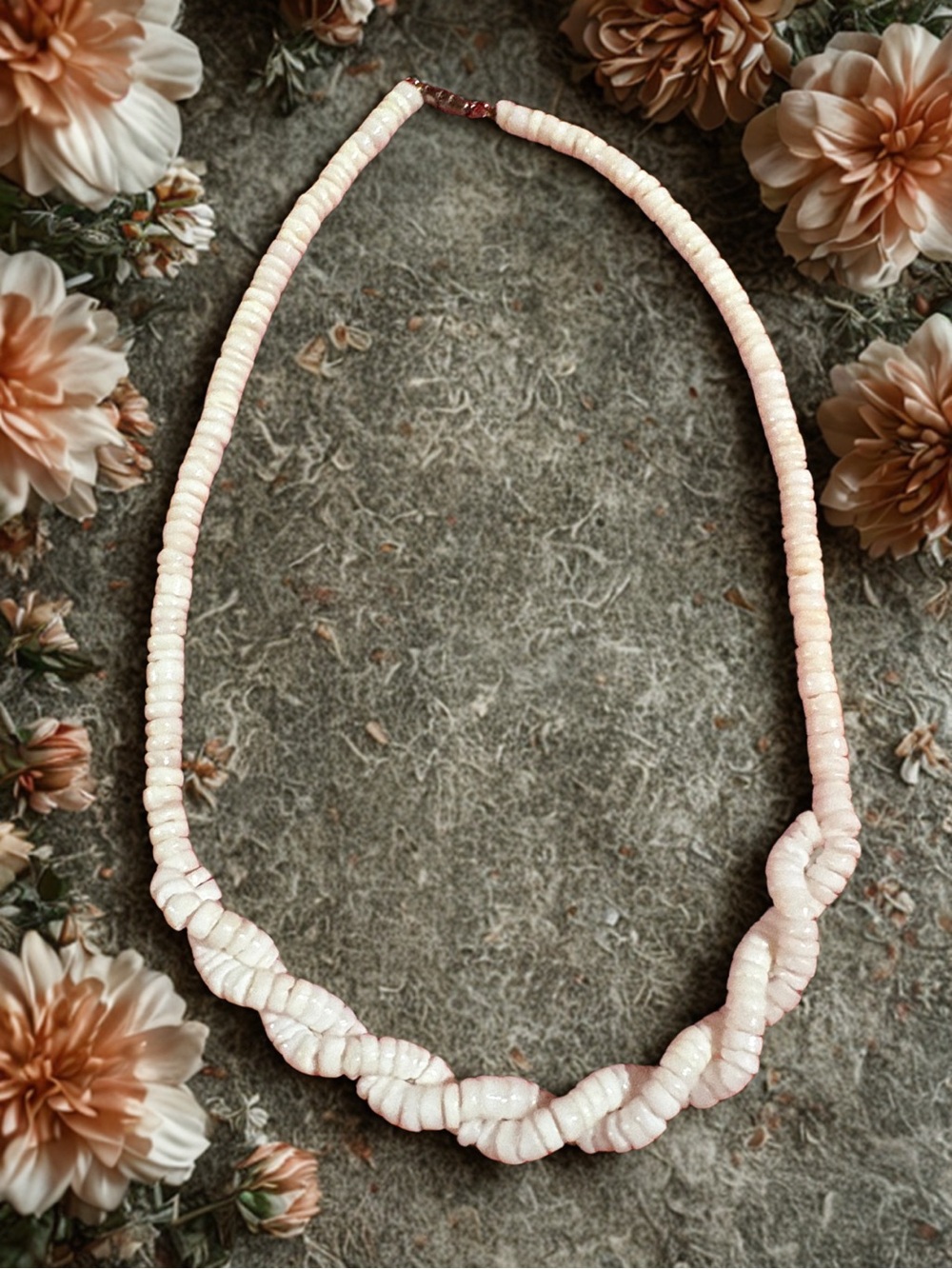 Classic twisted Puka shell necklace -women jewelry